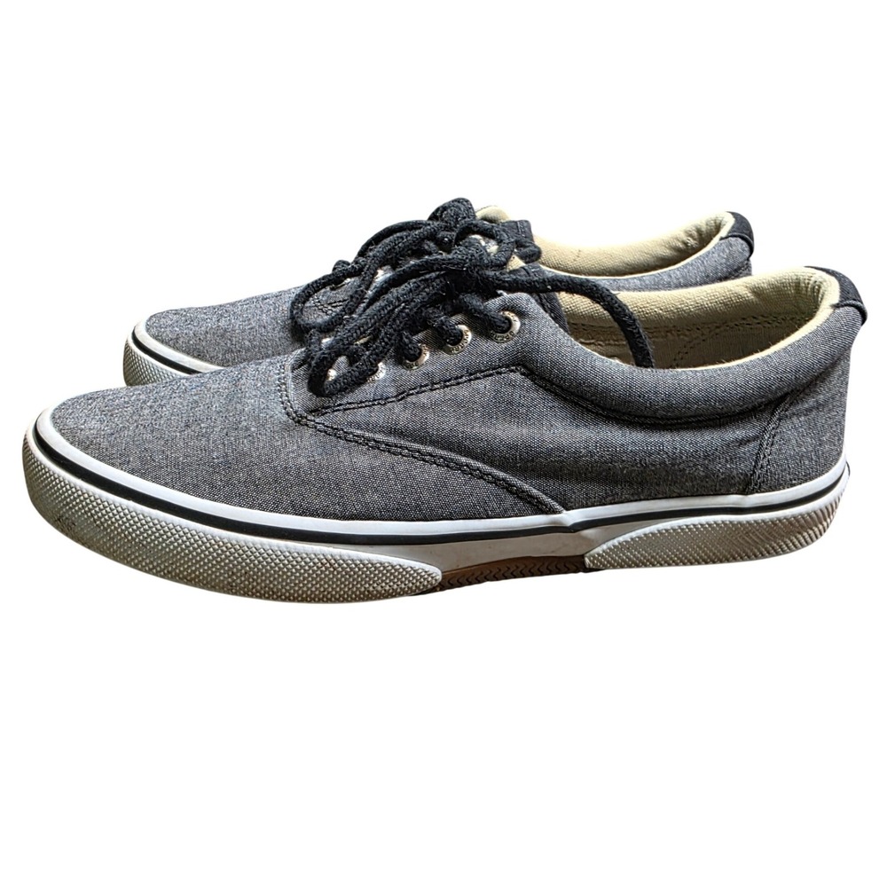 Sperry‎ Top-Sider Mens STS13147 Gray Chambray Memory Foam Sneakers Size 8
